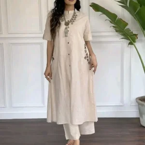 V embroidery work Full Dupatta Set