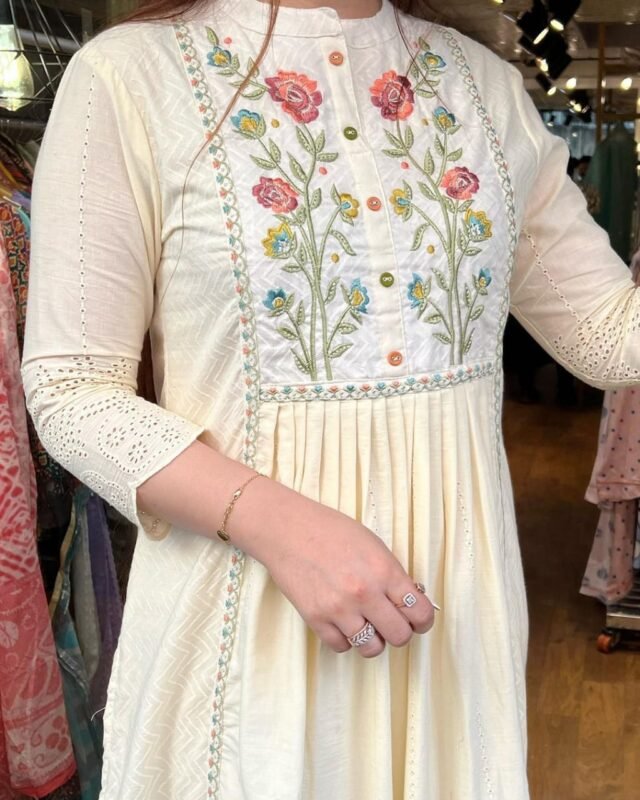 A Line kurta with paint set 2