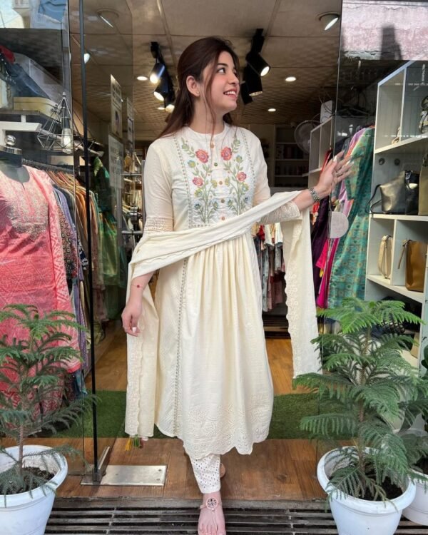 A-Line paint  kurta with pant set - Image 2