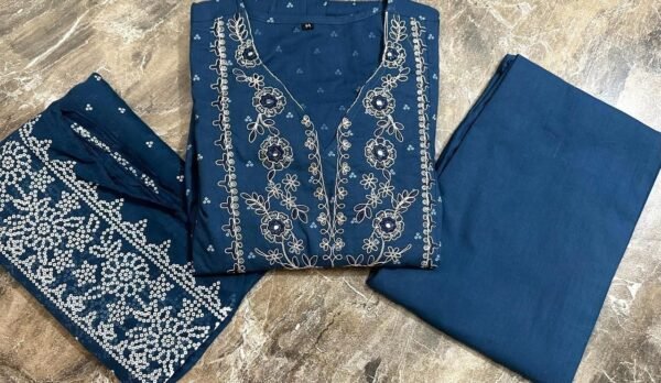 Anarkali Printed Kurta With Malmal Dupatta Set - Image 16