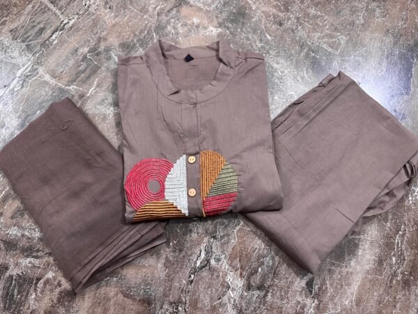 Anarkali Printed Kurta With Malmal Dupatta Set - Image 21