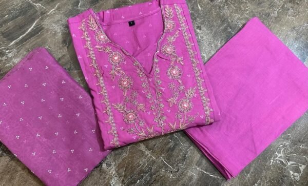 Anarkali Printed Kurta With Malmal Dupatta Set - Image 6