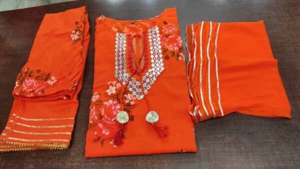 Anarkali short kurti paired