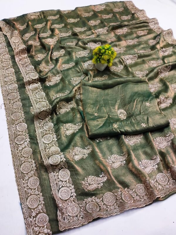 Dazzling Fendi Gold Saree