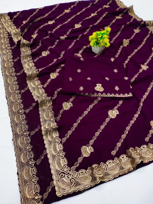 Blooming Georgette Saree - Image 4