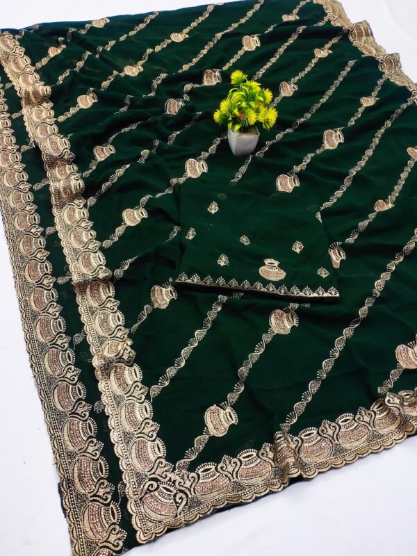 Blooming Georgette Saree - Image 3