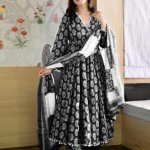 Reyon Kurti & Pant with Dupatta -Cotton