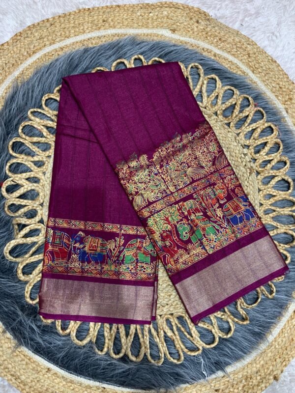 Silk Saree With Grand Pallu - Image 4