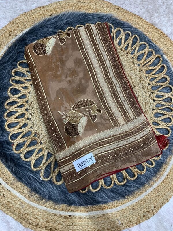 Saree With DMC Work
