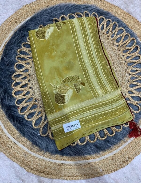 Saree With Dmc Work - Image 5