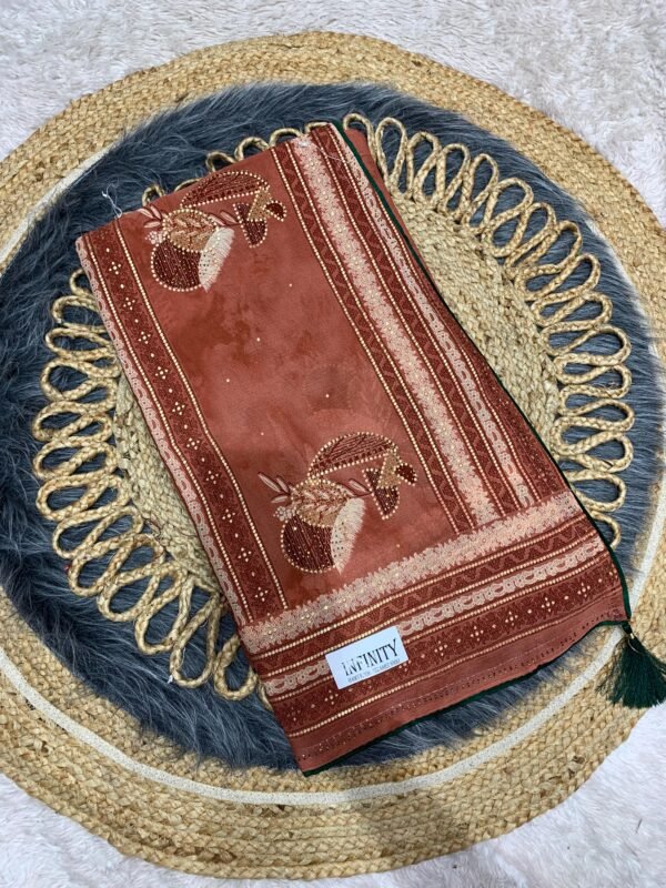 Saree With Dmc Work - Image 3
