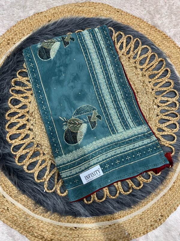 Saree With Dmc Work - Image 2