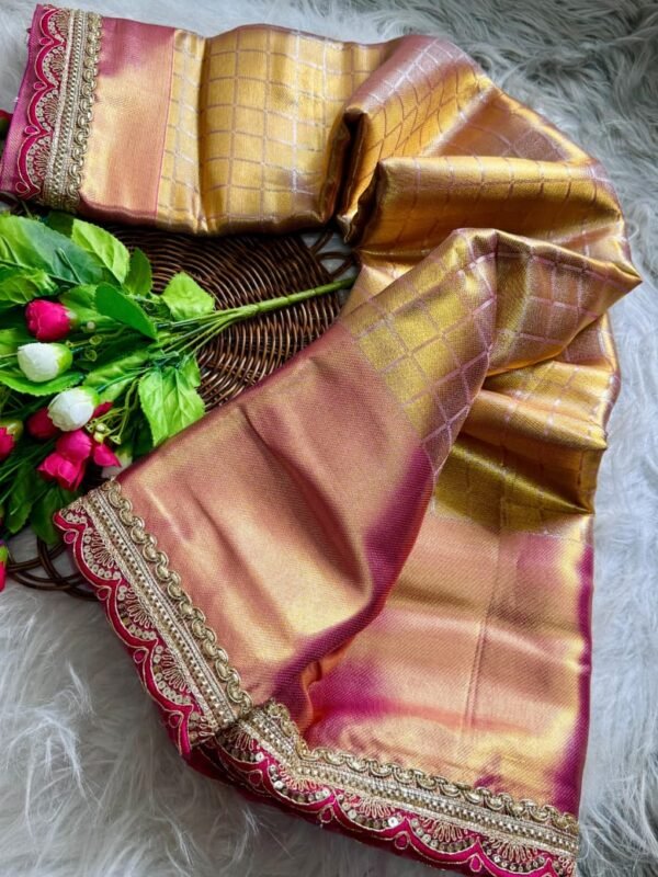 Tissu Silk Saree - Image 2