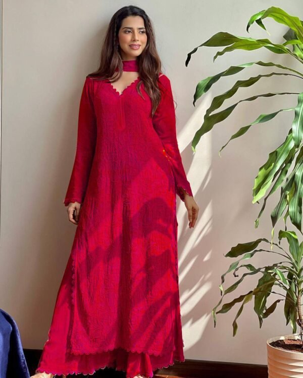 Faux Georgette Embroidered Suit Set