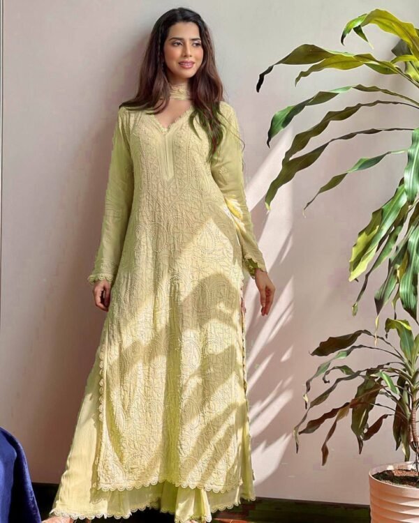 Faux Georgette Embroidered Suit Set