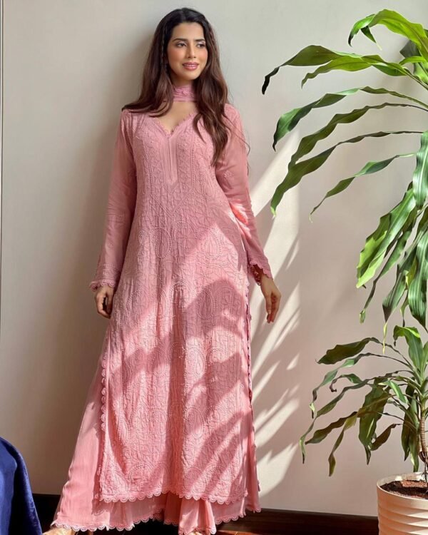 Trending Faux Georgette Embroidered Suit Set – Elegance in Motion - Image 7
