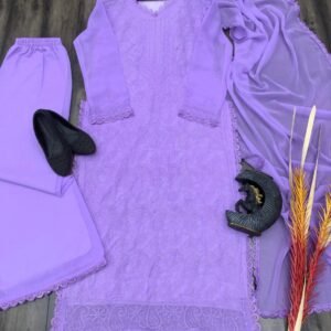 Faux Georgette Embroidered Suit Set