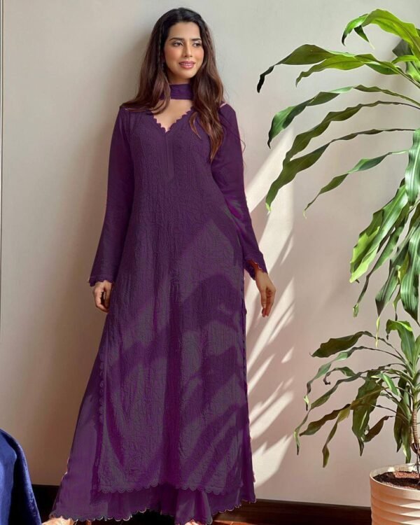 Faux Georgette Embroidered Suit Set