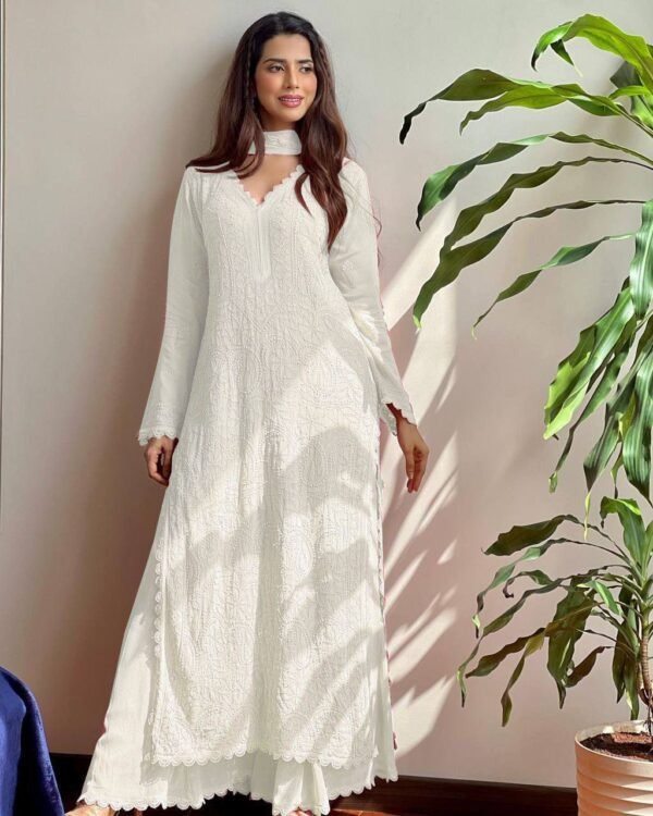 Faux Georgette Embroidered Suit Set