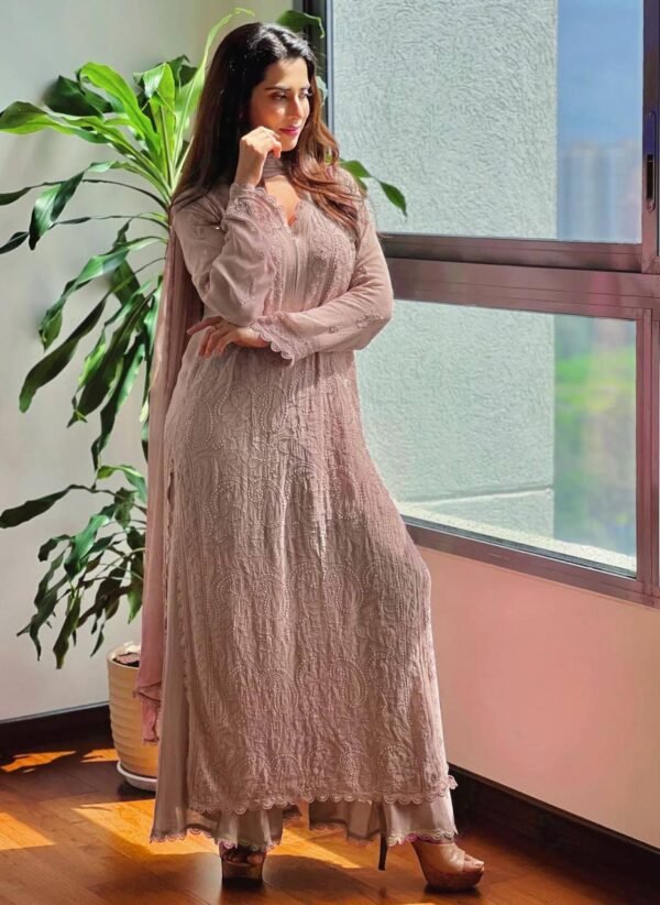 Faux Georgette Embroidered Suit Set