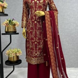 3 Pc's Kurti Plazzo Set multi colours