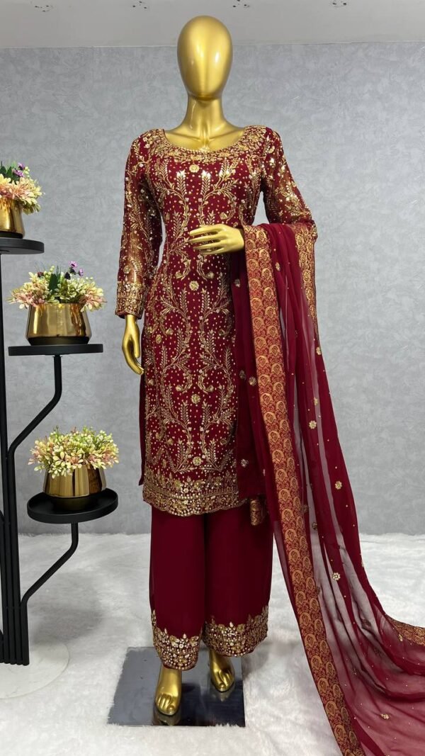 3Pc's Kurti Plazzo Set