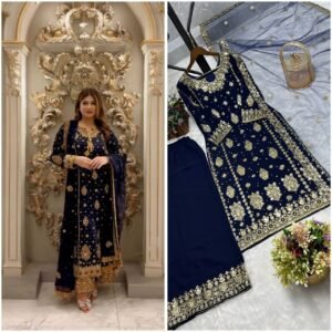 3 Pc's Kurti Plazzo Set multi colours