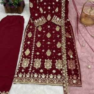 3 Pc's Kurti Plazzo Set multi colours