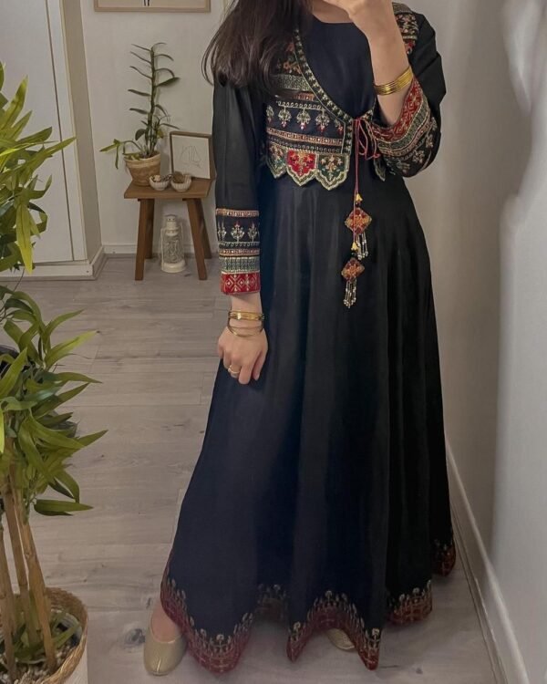 Anarkali Gown With Dupatta Set - Image 4