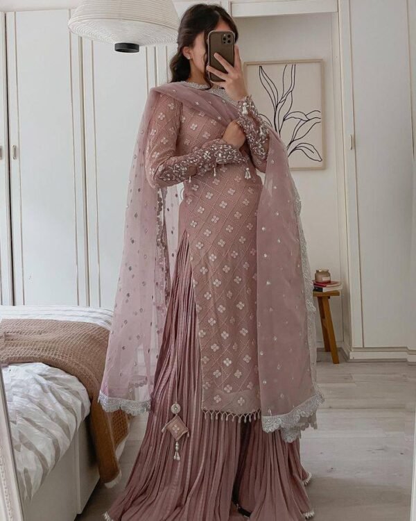 Embroidered Palazzo Top