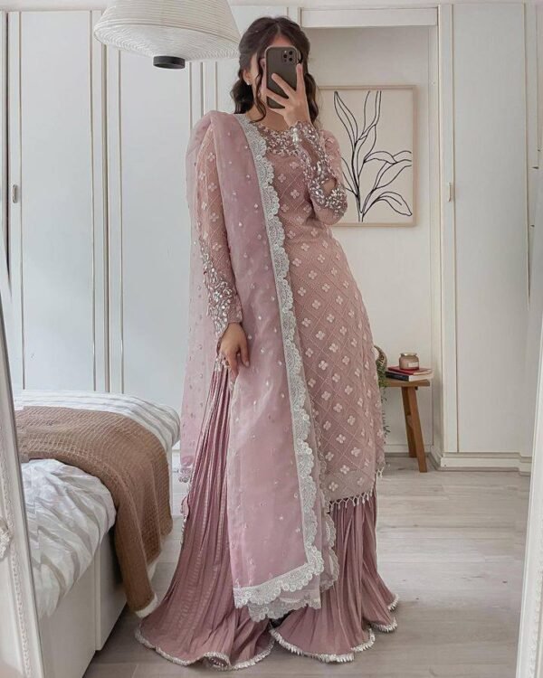 Embroidered Palazzo Top