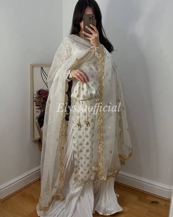 Embroidered Palazzo Top
