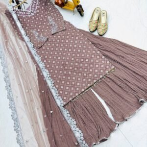 Embroidered Palazzo Top