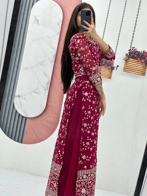 Embroidered Palazzo Top
