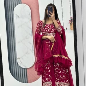 Embroidered Palazzo Top