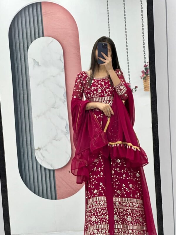 Embroidered Palazzo Top