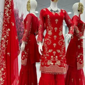 Embroidered Suit & Sharara