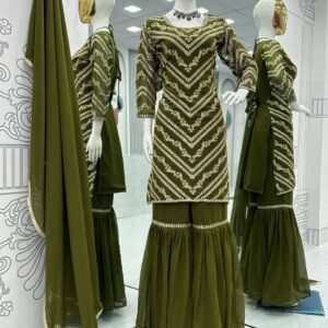 Embroidered Suit & Sharara set