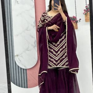 Embroidered Suit & Sharara set