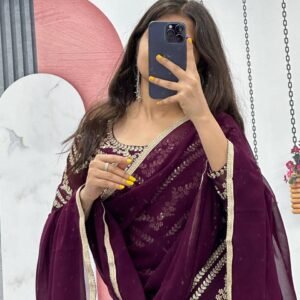 Embroidered Suit & Sharara set