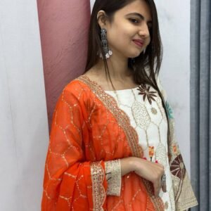 Embroidered Suit & Sharara