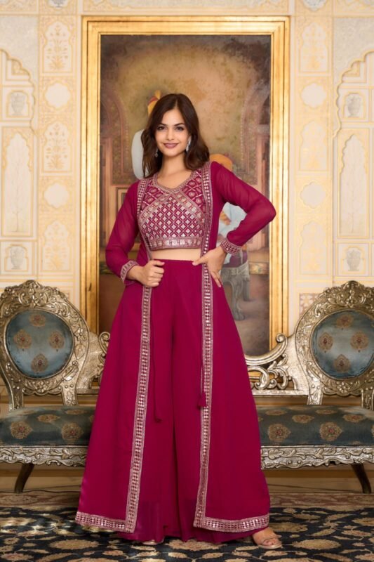 Festival Shrug & Palazzo With choli