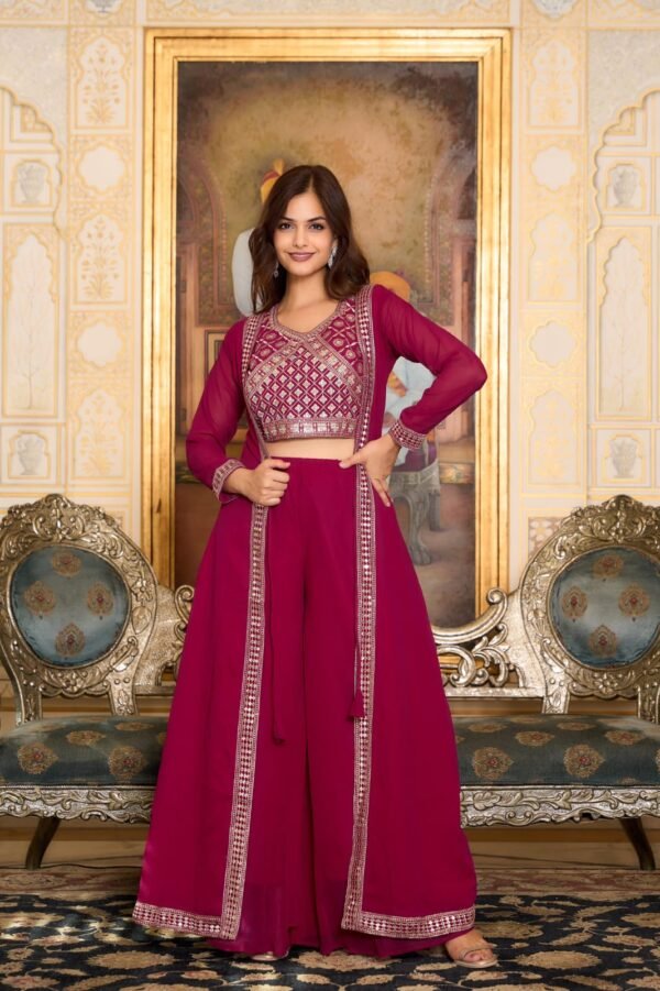 Festival Shrug & Palazzo With choli