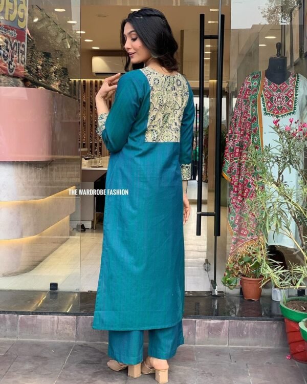 Floral Organza Cotton Kurta Set