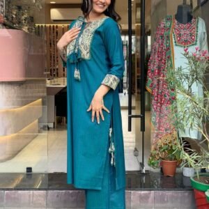 Floral Organza Cotton Kurta Set