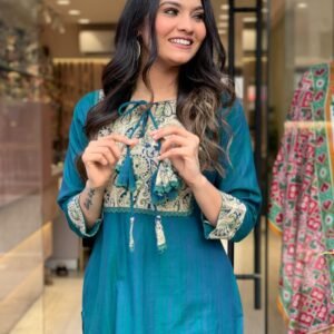 Floral Organza Cotton Kurta Set