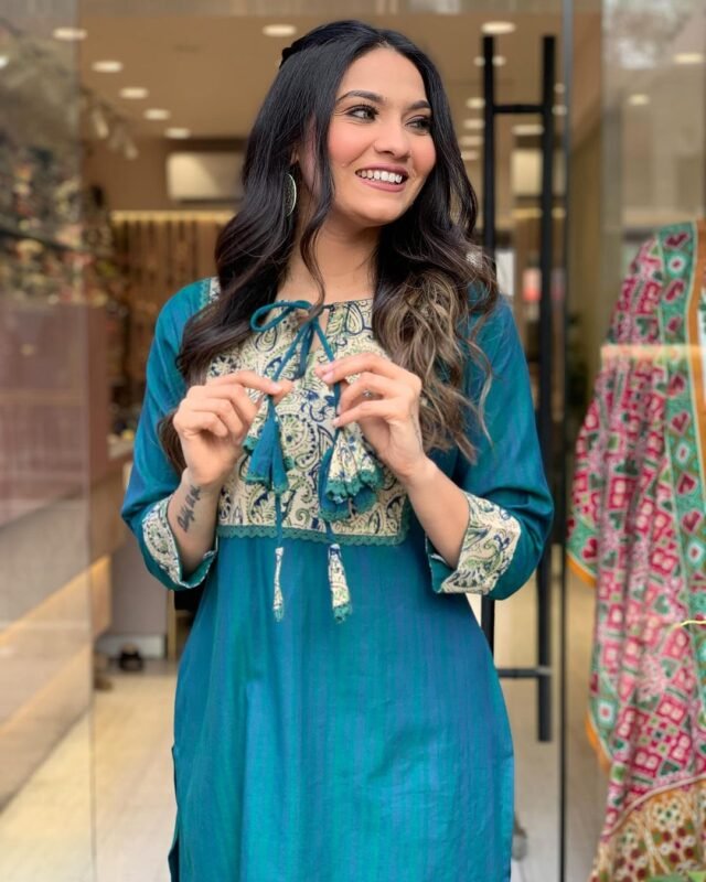 Floral Organza Cotton Kurta Set
