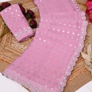 Premium Moss Buti Saree