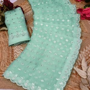 Premium Moss Buti Saree