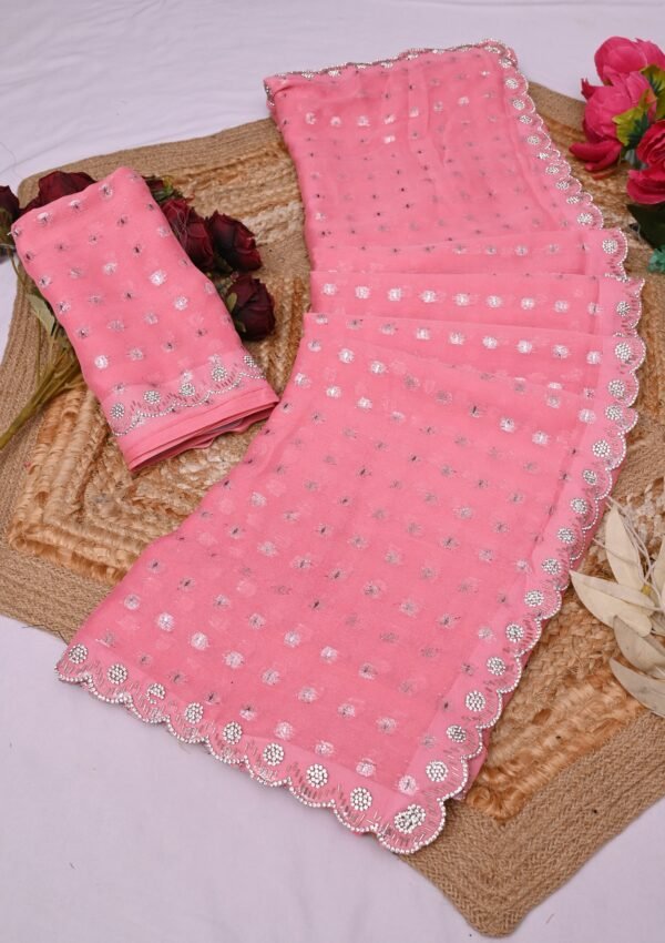 Premium Moss Buti Saree